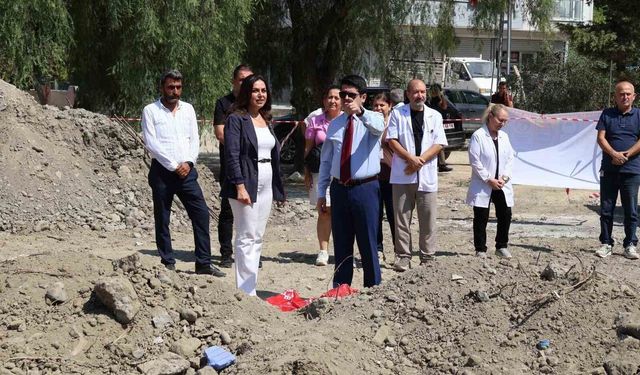 Akçalı Aile Sağlığı Merkezi'nin yeni hizmet binasında çalışmalar sürüyor