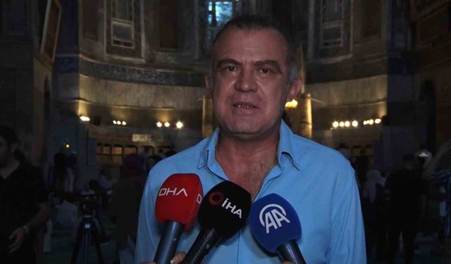 Ayasofya restorasyonunda yeni bir aşamaya geçildi: 'Doğu yarım kubbenin restorasyonuna başlayacağız'
