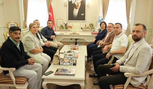 Başkan Ünlüce'den, Başkan Dökmeci'ye ziyaret
