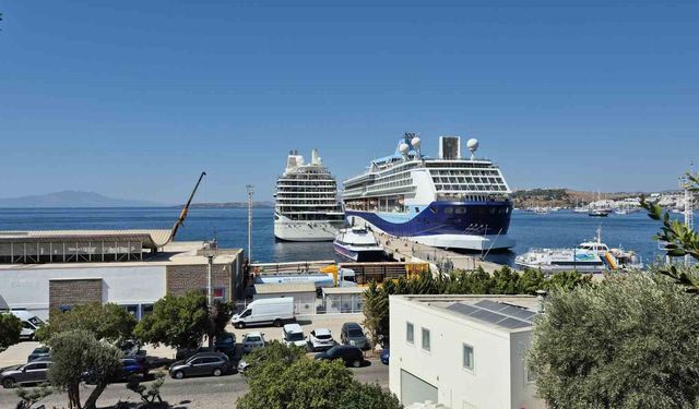 Bodrum'a iki gemiyle 2 bin 484 turist geldi