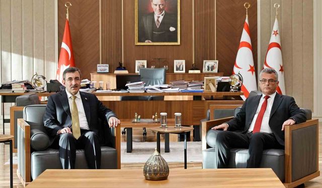 Cumhurbaşkanı Yardımcısı Yılmaz, KKTC Cumhurbaşkanı Erhürman ile görüştü