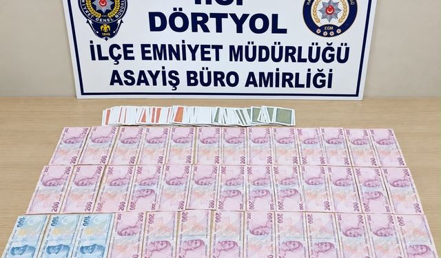 Dörtyol'da iş yerinde kumar oynayan 5 kişiye 58 bin 20 TL ceza
