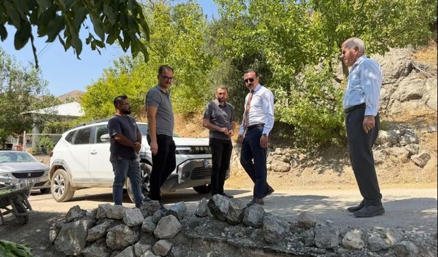 Kaymakam Pelvan köy yollarını asfalt çalışması öncesi inceledi