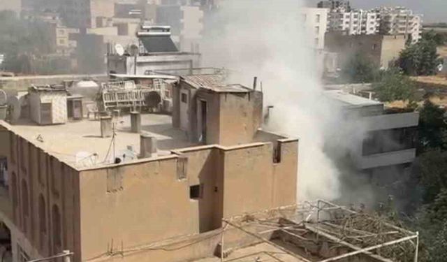 Mardin'de binada çıkan yangın söndürüldü