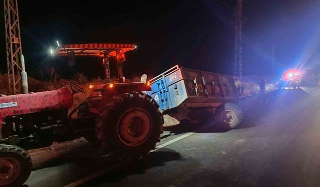 Mardin'de ciple traktör çarpıştı