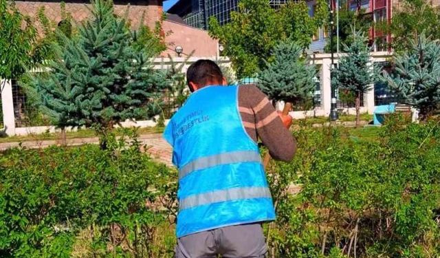 Patnos'ta denetimli serbestlik yükümlülerinden camilerde temizlik çalışması