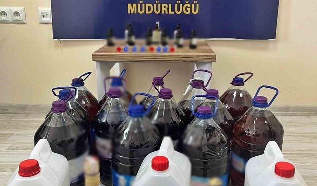 Sahte alkol operasyonunda iki kişi gözaltına alındı