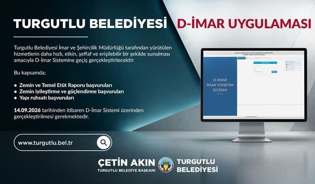 Turgutlu Belediyesi üç imar başvurusunu D-İmar Sistemine taşıyor