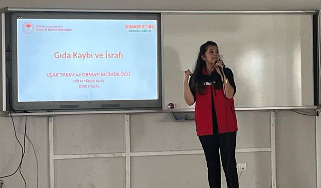 Uşak'ta öğrencilere gıda kaybı ve israfına karşı farkındalık eğitimi