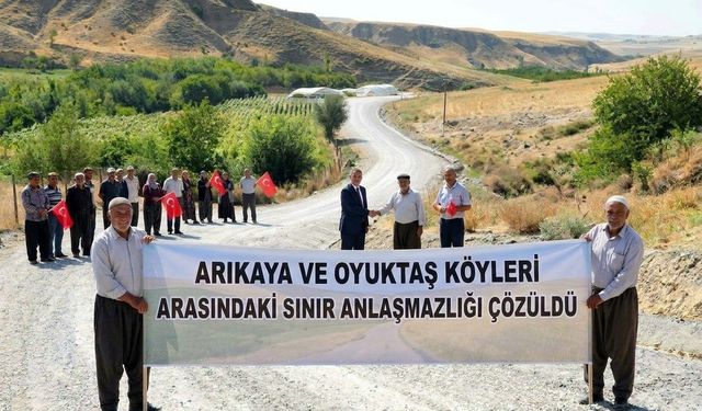 Arıkaya ve Oyuktaş köyleri arasındaki yıllardır süren sınır anlaşmazlığı çözüldü