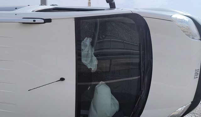Batman'da sürücü, takla atan otomobilden burnu bile kanamadan çıktı