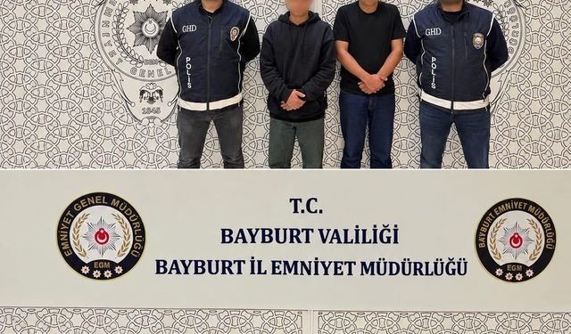 Bayburt'ta 2 düzensiz göçmen yakalandı