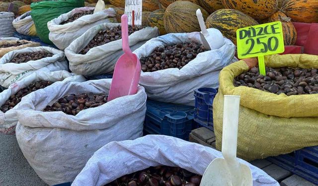 Bolu'da kış aylarının vazgeçilmez lezzeti kestane tezgahlarda