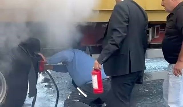 Bolu'da yanan tıra ilk müdahale vatandaşlardan geldi
