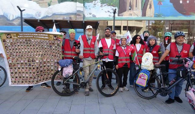 Çocuklar için pedal çeviren Minab Kervanı Van'a ulaştı