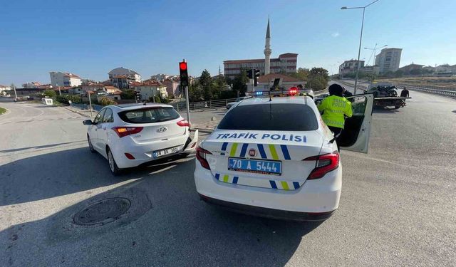 Karaman'da otomobil ile motosiklet çarpıştı: 1 yaralı