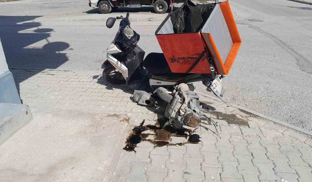 Karapınar'da otomobil ve motosiklet çarpıştı: 1 yaralı