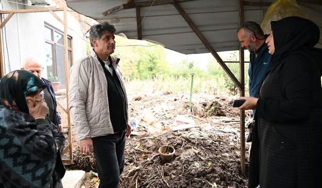 Kartepe'de afetten etkilenen ailelere ziyaret