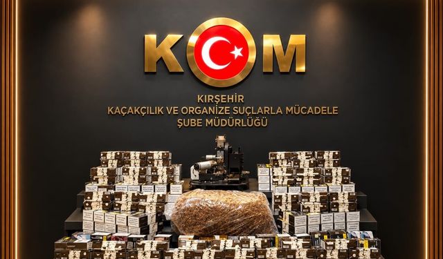 Kırşehir'de kaçak tütün operasyonu: 45 bin 200 makaron ele geçirildi