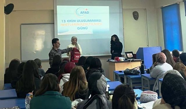 Şaphane MYO öğrencilerine afet farkındalık eğitimi verildi