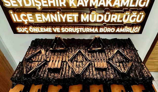 Seydişehir'de bin 560 silah parçası ele geçirildi