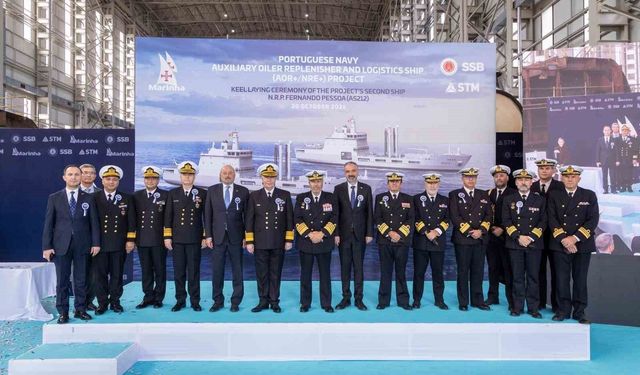 STM'nin Portekiz'e tarihî gemi ihracatında önemli adım: İkinci lojistik destek gemisi de kızağa alındı