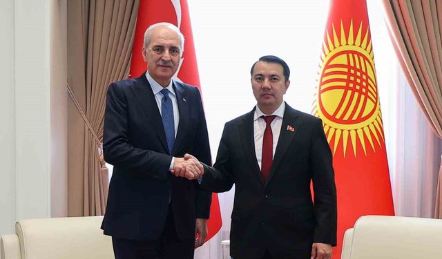 TBMM Başkanı Kurtulmuş, Kırgızistan Jogorku Keneş Başkanı Mamataliev ile görüştü