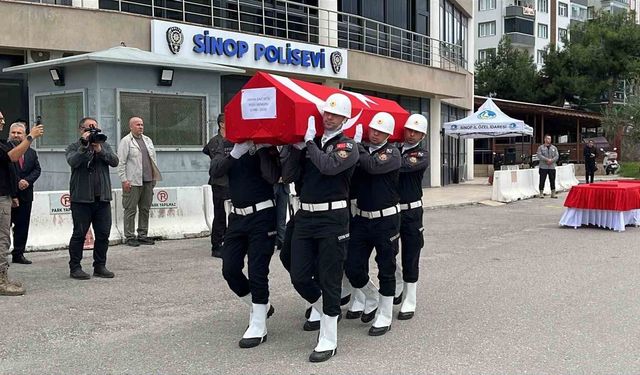 Tekne kazasında hayatını kaybeden polis memuru için tören düzenlendi
