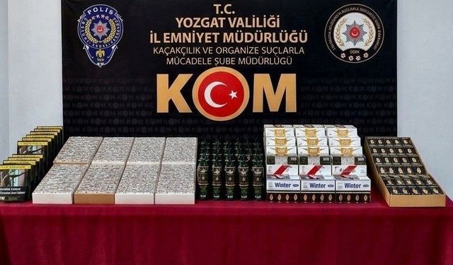 Yozgat'ta 35 bin makaron ele geçirildi