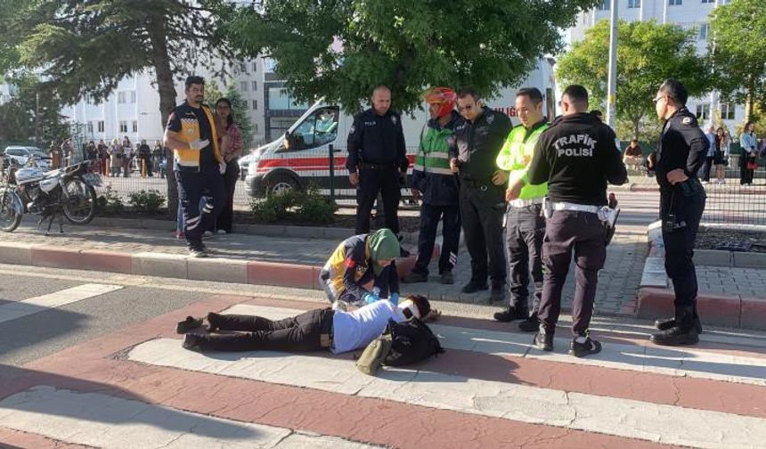 Karaman’da motosiklet ile bisikletin karıştığı kazada 2 kişi yaralandı