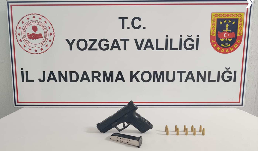 Yozgat’ta ruhsatsız tabanca ele geçirildi