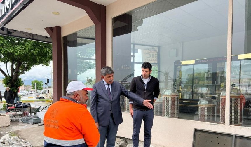 Başkan Aksun, sahada görev yapan personelleri denetledi
