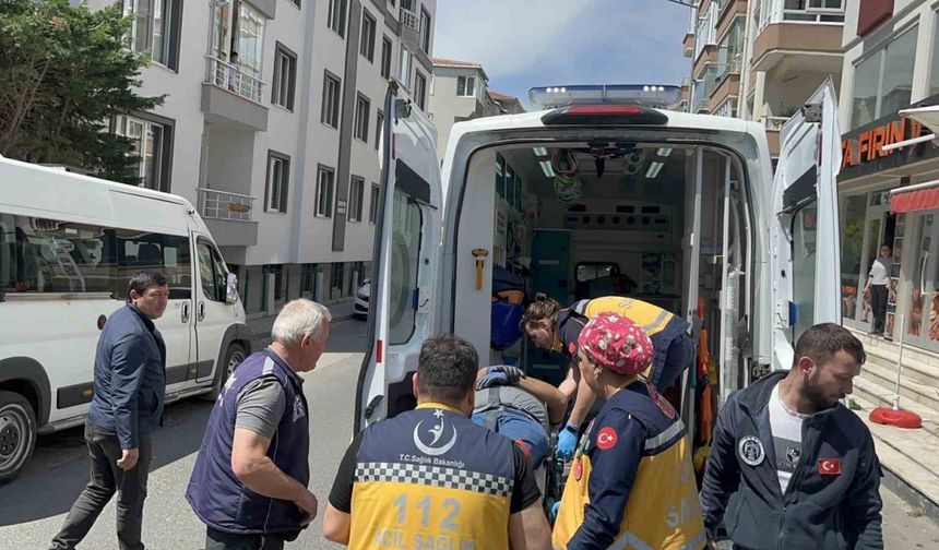 Çorlu’da 1,5 metre yükseklikten düşen işçi yaralandı