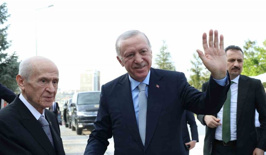 Cumhurbaşkanı Erdoğan, MHP Genel Başkanı Bahçeli ile bir araya geldi
