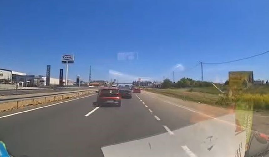 D-100 Karayolu’nda makas atarak ilerledi, trafiği tehlikeye düşürdü
