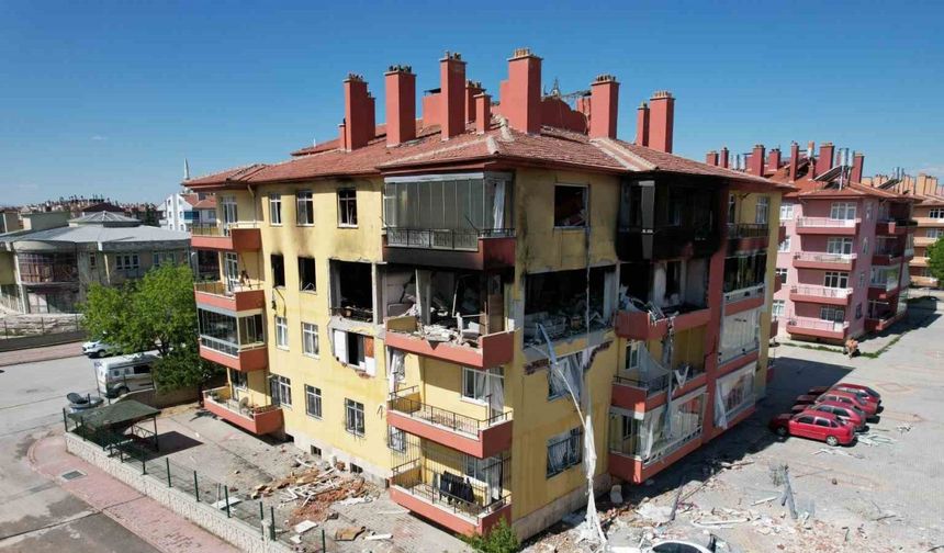 Doğalgaz patlamasının şiddeti gündüz ortaya çıktı