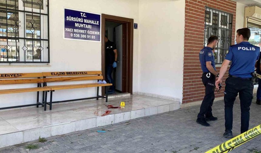 Elazığ’da mahalle muhtarı silahlı saldırıda yaralandı