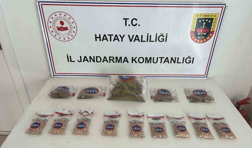 Hatay’da 450 gümrük kaçağı kuru sıkı tabanca ve uyuşturucu ele geçirildi