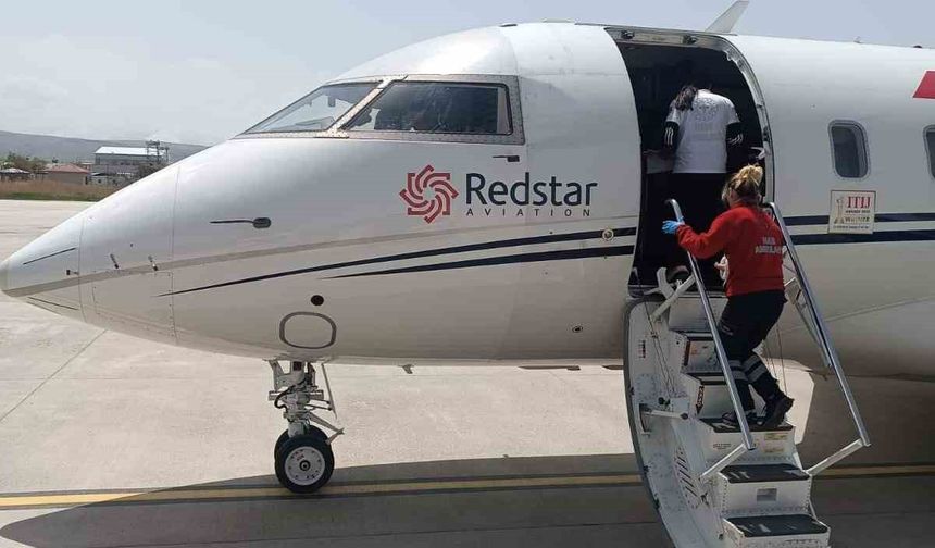 Kalp hastası bebek uçak ambulansla İstanbul’a sevk edildi