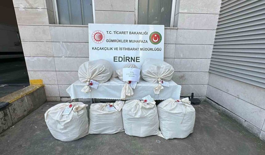 Kapıkule’de televizyon ünitesinde 49 kilo esrar ele geçirildi