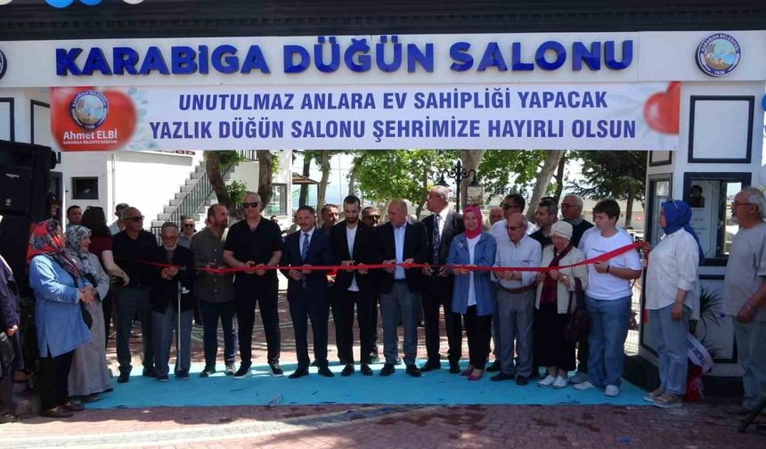 Karabiga’da yazlık düğün salonunun açılışı gerçekleştirildi
