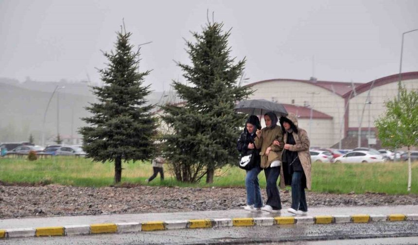 Kars’ta sağanak yağmur hayatı olumsuz etkiliyor