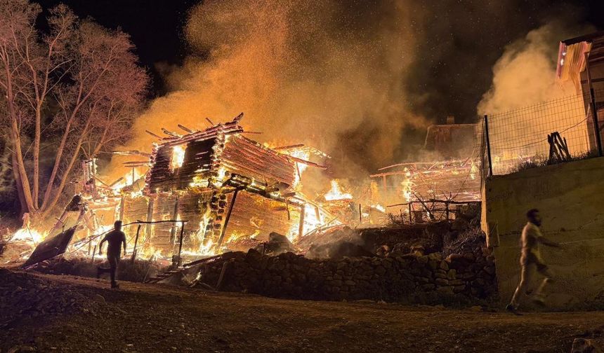 Kastamonu’da çıkan yangında ev ve cami yandı