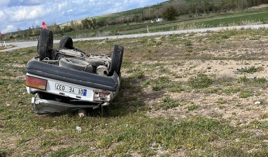 Konya’da otomobil devrildi: 3 yaralı