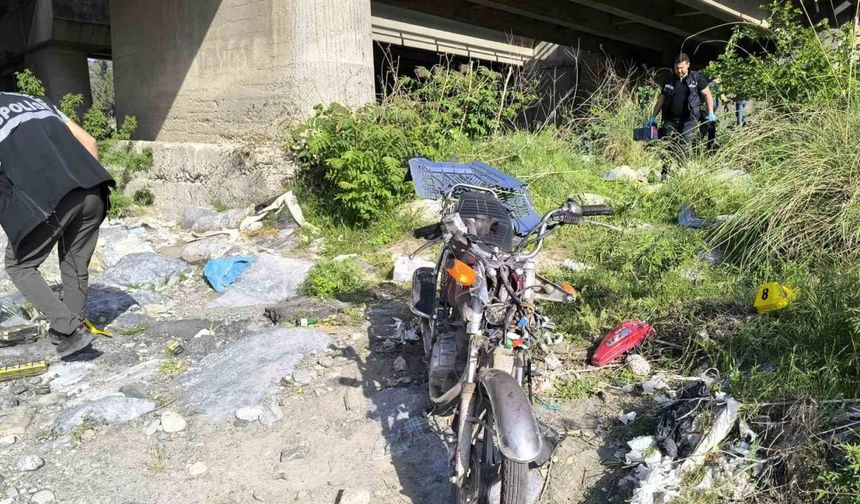 Köprüden uçan motosikletin 18 yaşındaki sürücüsü öldü