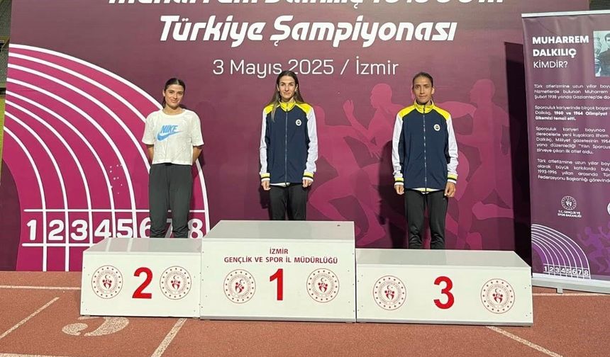Muşlu atlet Derya Kunur, Türkiye üçüncüsü oldu