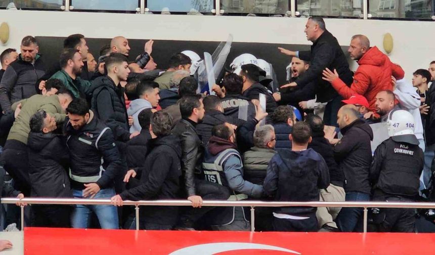 Play-Off maçında polise mukavemette bulunan 3 şüpheliye adli işlem, 27 kişiye seyirden men cezası