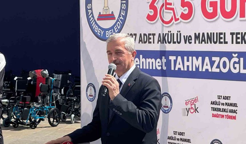 Şahinbey Belediyesi 127 adet akülü ve manuel tekerlekli sandalye dağıttı