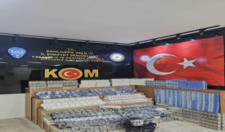Şanlıurfa’da 5 bin 680 paket gümrük kaçağı sigara ele geçirildi
