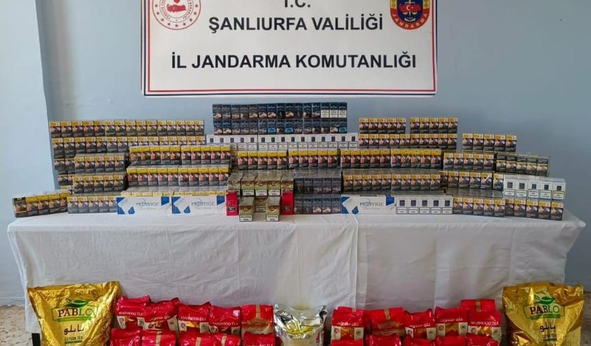 Şanlıurfa’da kaçak çay ve sigara ele geçirildi